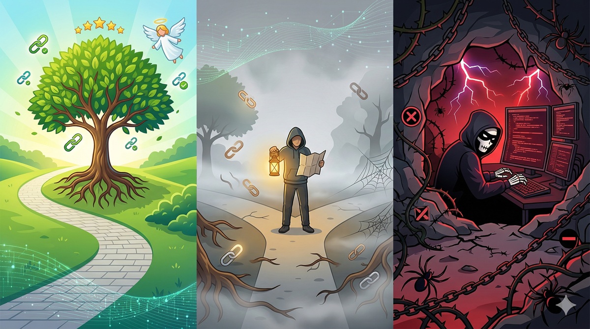 Imagem do post: Diferença entre White Hat, Gray Hat e Black Hat SEO